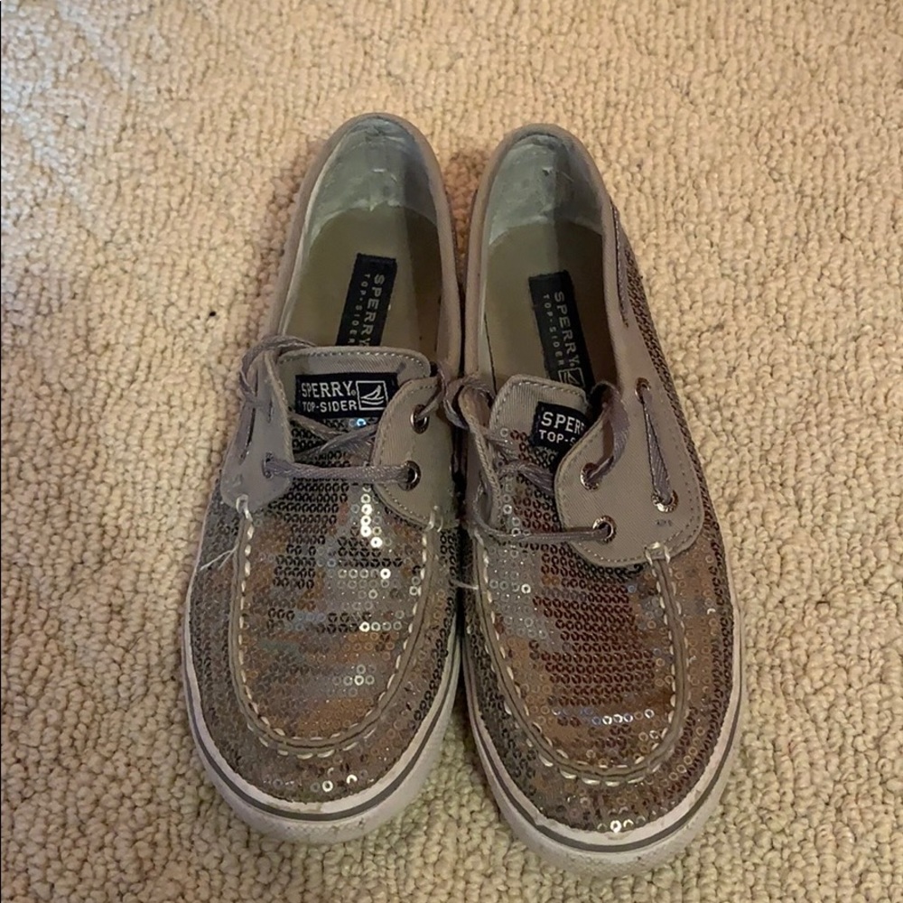Grey sequin Sperry Top-Sider